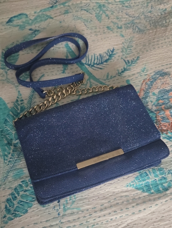 Brahmin Handbags - BRAHMIN PURPLE ROYAL BLUE GLITTER SHIMMER PURSE